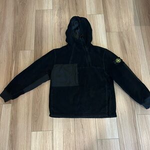 Stone Island Men’s Large Black Hooded Jacket
